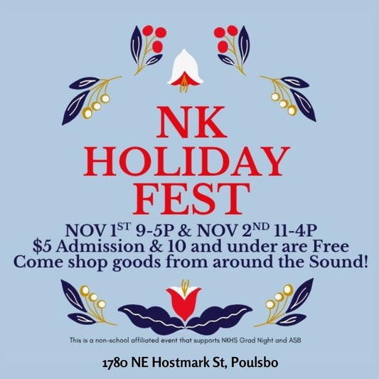 north kitsap nk holiday fest 2025 flyer by brigid trading company