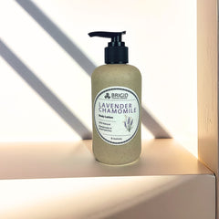 lavender chamomile natural body lotion hand crafted american made by hand in washington state by brigid trading company small business