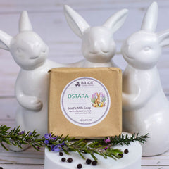 Ostara Goat Milk Soap - Heather, Rosemary, and Black Pepper