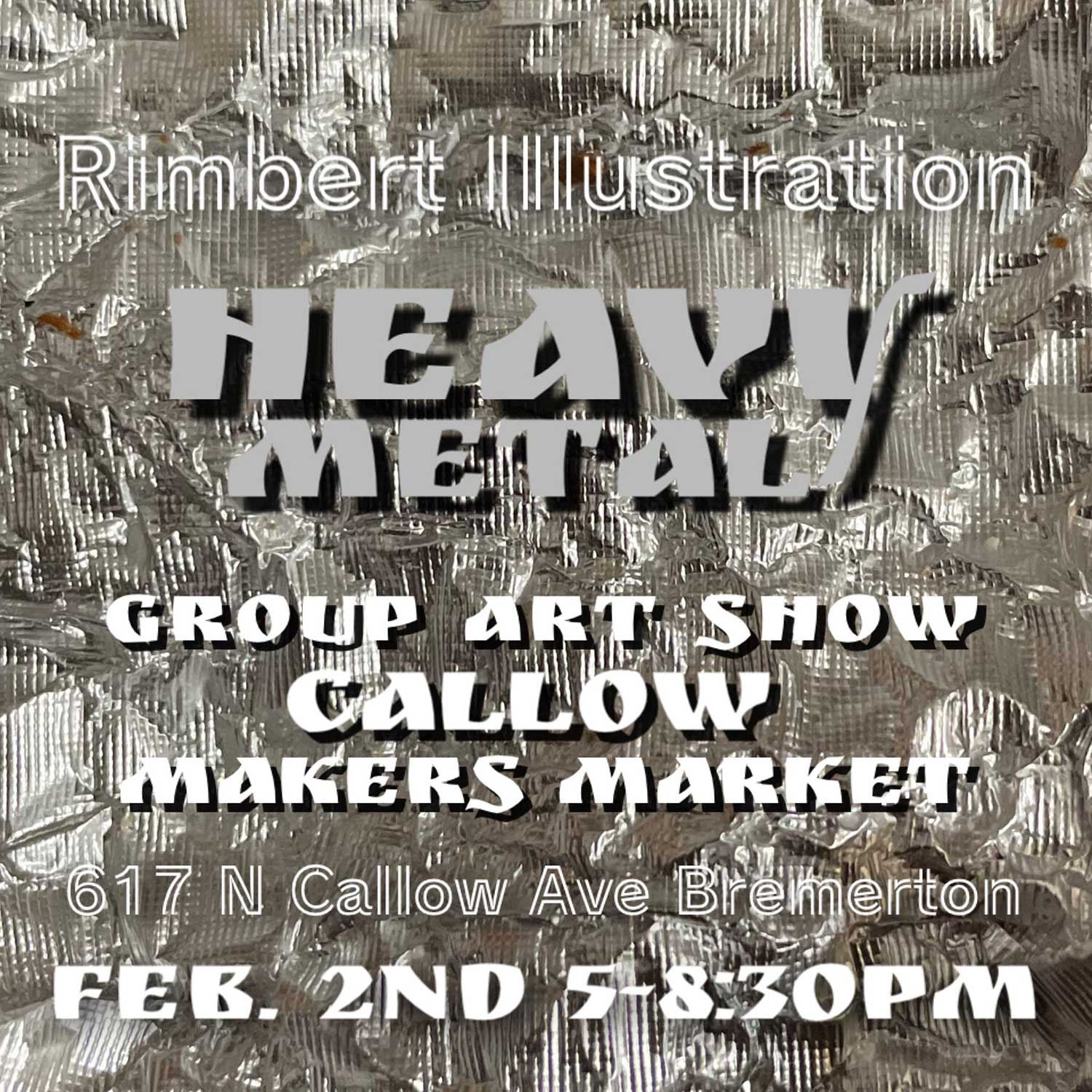 heavy metal group art show at callow makers market in bremerton brigid trading company llc vendor small business kitsap county