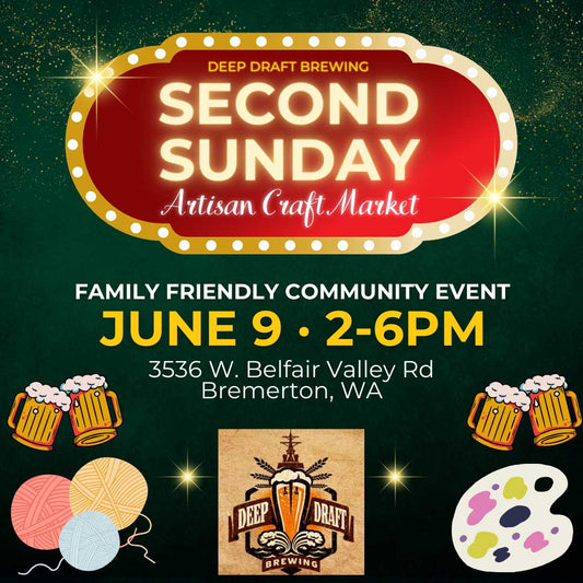 deep draft brewing second sunday artisan craft market bremerton washington june 2024 with brigid trading company