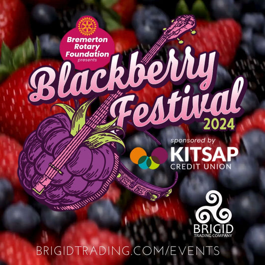 blackberry festival square poster image 2024 by brigid trading company llc silverdale kitsap county washington state summer 2024 events