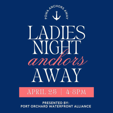 ladies night anchors away april 25 2025 port orchard poster by brigid trading company llc