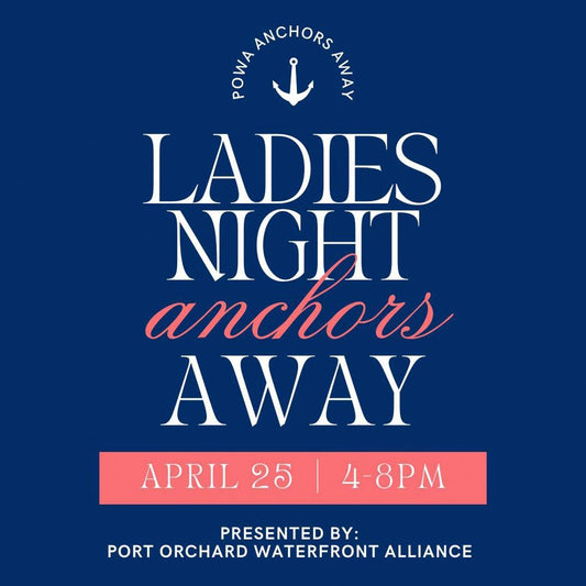 ladies night anchors away april 25 2025 port orchard poster by brigid trading company llc