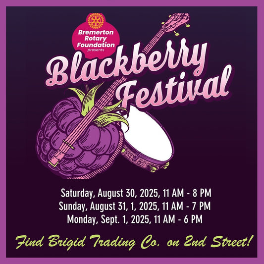 blackberry festival poster 2025 by brigid trading company august september labor day weekend 2025 festival bremerton kitsap county washington