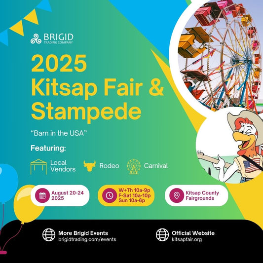 kitsap county fair and stampede 2025 poster by brigid trading company vendors vending outdoors fair