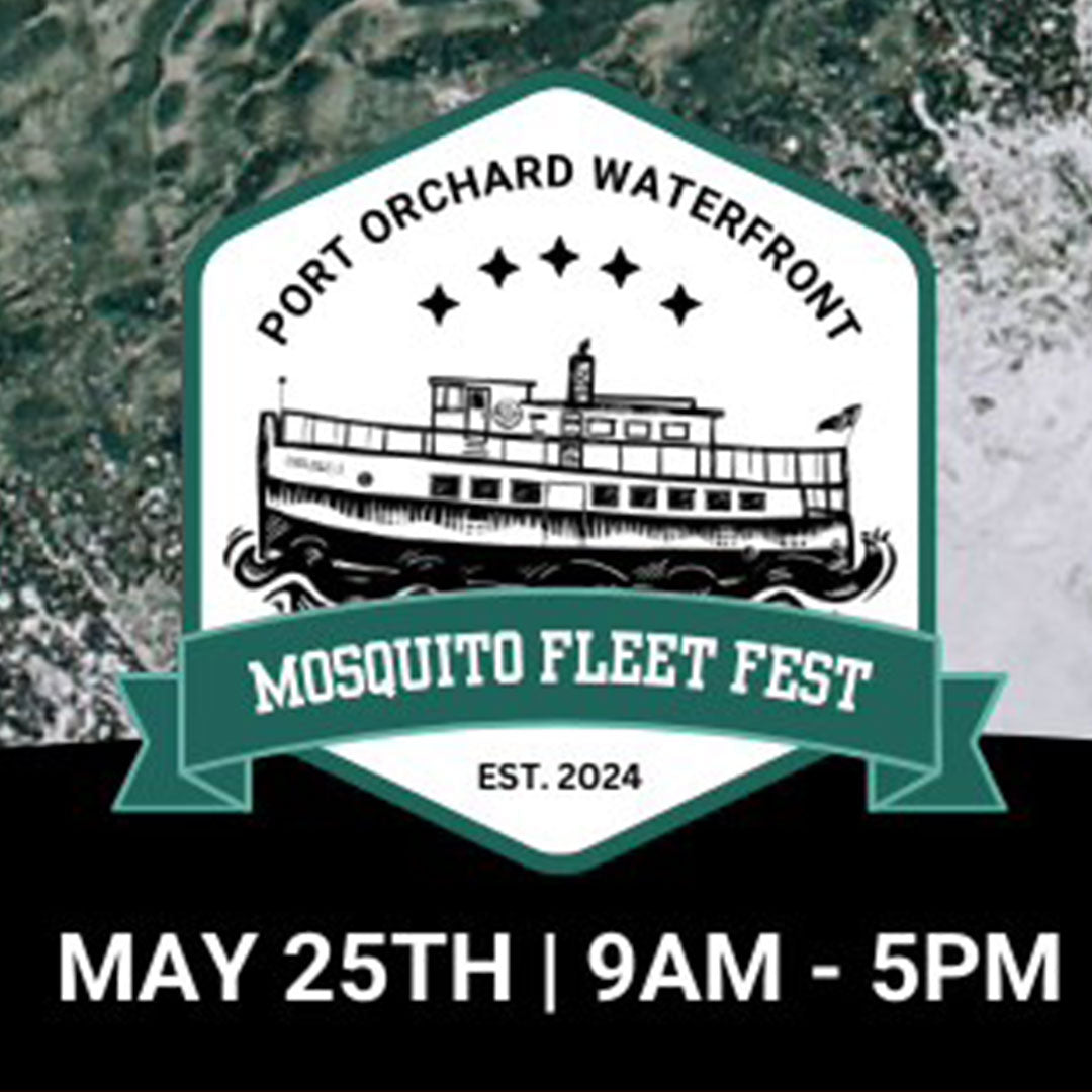mosquito fleet fest poster may 25 2024 port orchard washington state with brigid trading company llc