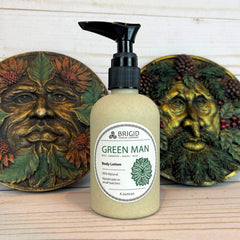 green man lotion collection 4oz four ounce body lotion eco friendly wheat straw packaging hand made in washington state perfect gift for irish celtic fan scottish catholic christian pagan traditions european neolithic spirituality by brigid trading company llc