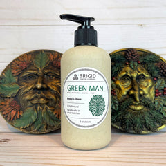 green man lotion collection 8oz body lotion eco friendly wheat straw packaging hand made in washington state perfect gift for irish celtic fan scottish catholic christian pagan traditions european neolithic spirituality by brigid trading company llc