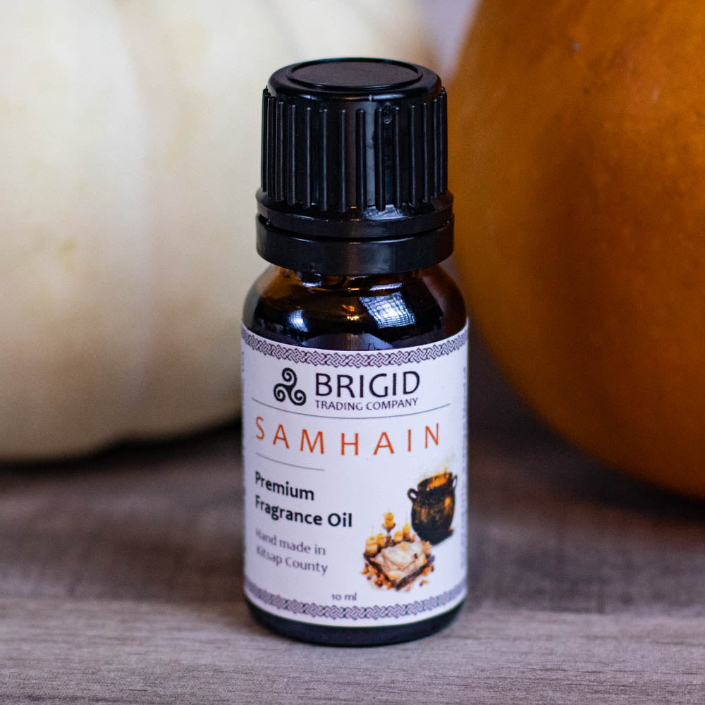 samhain diffuser oil essential oils fragrance oil blend celtic irish by brigid trading company llc made in washington state original fragrance blend for home scenting samhain halloween goth scented diffuser oil cauldron blend stocking stuffer set wheel of the year