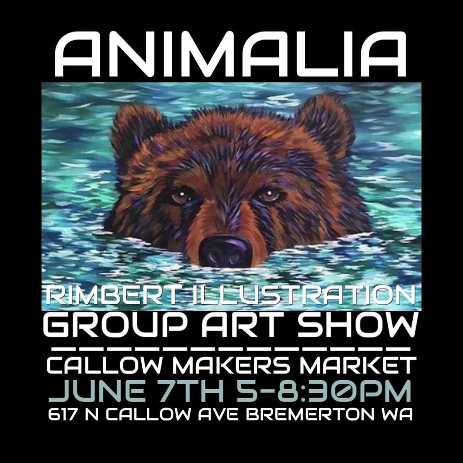 callow animalia group art show and callow makers market june 7 2024 617 n callow avenue bremerton washington state brigid trading company llc