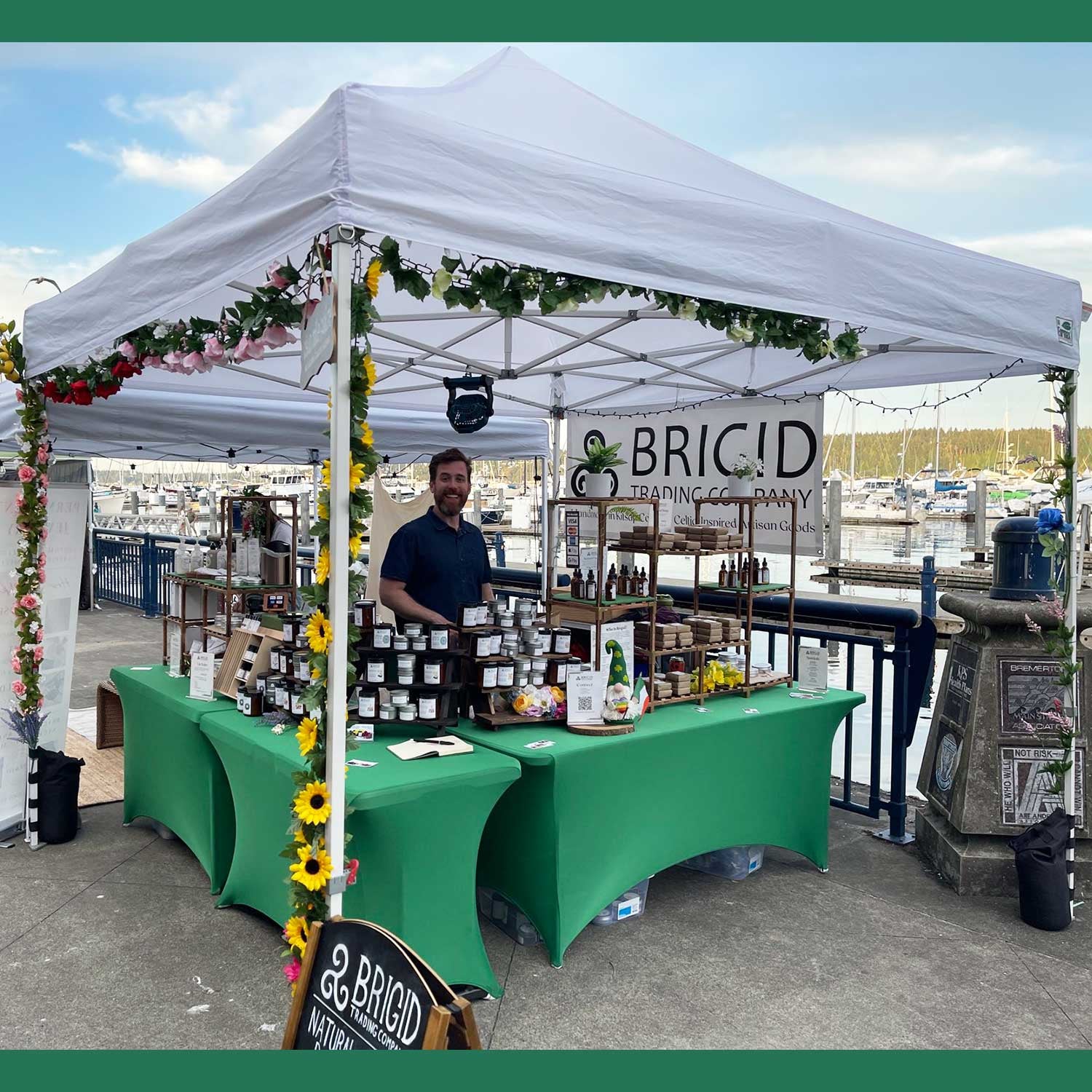 brigid events vendor 10 by 10 image brigid trading company booth example taste of kitsap bremerton washington 2024