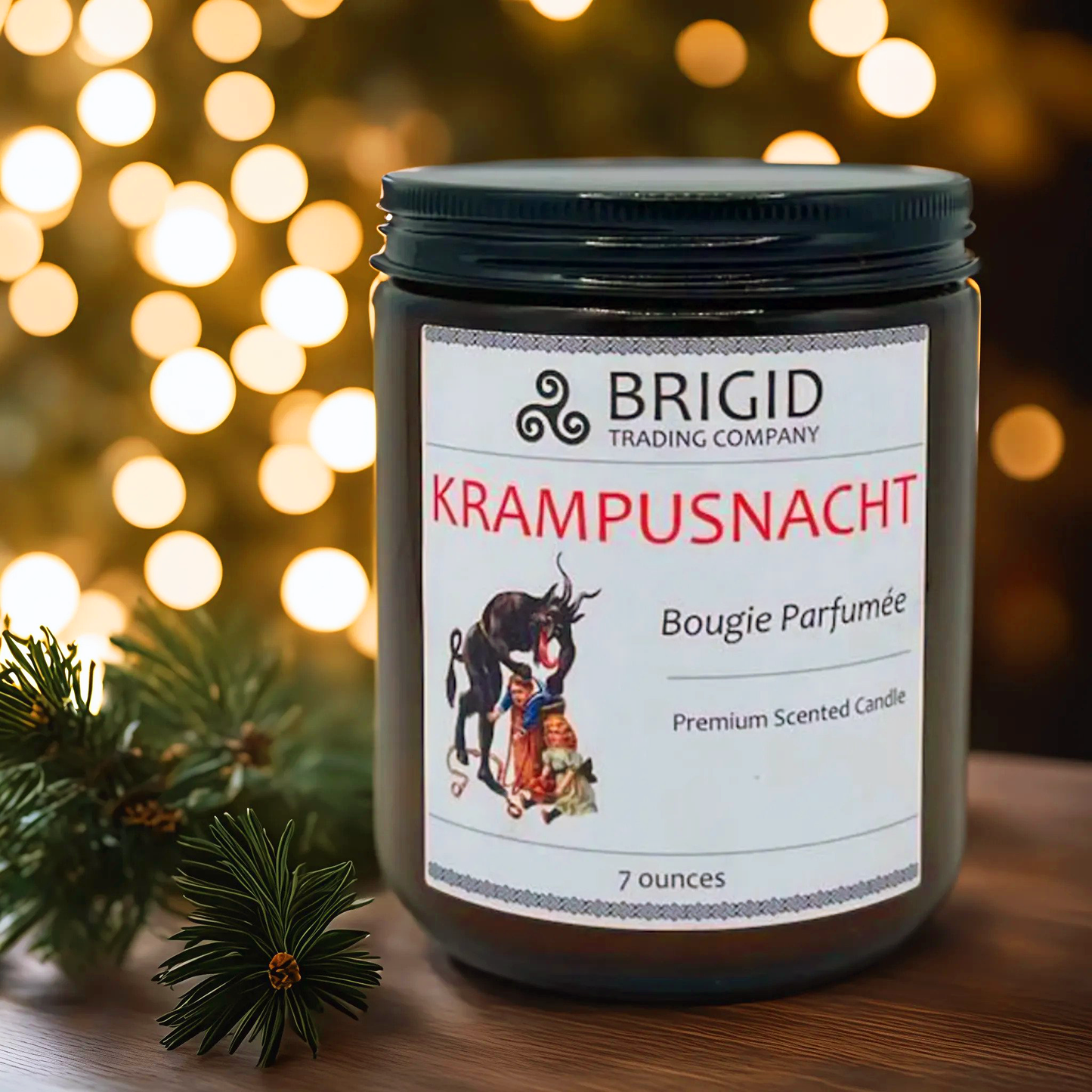 winter candle collection krampusnacht seven ounce candles natural hand made brigid trading company llc lip balm kitsap county washington state