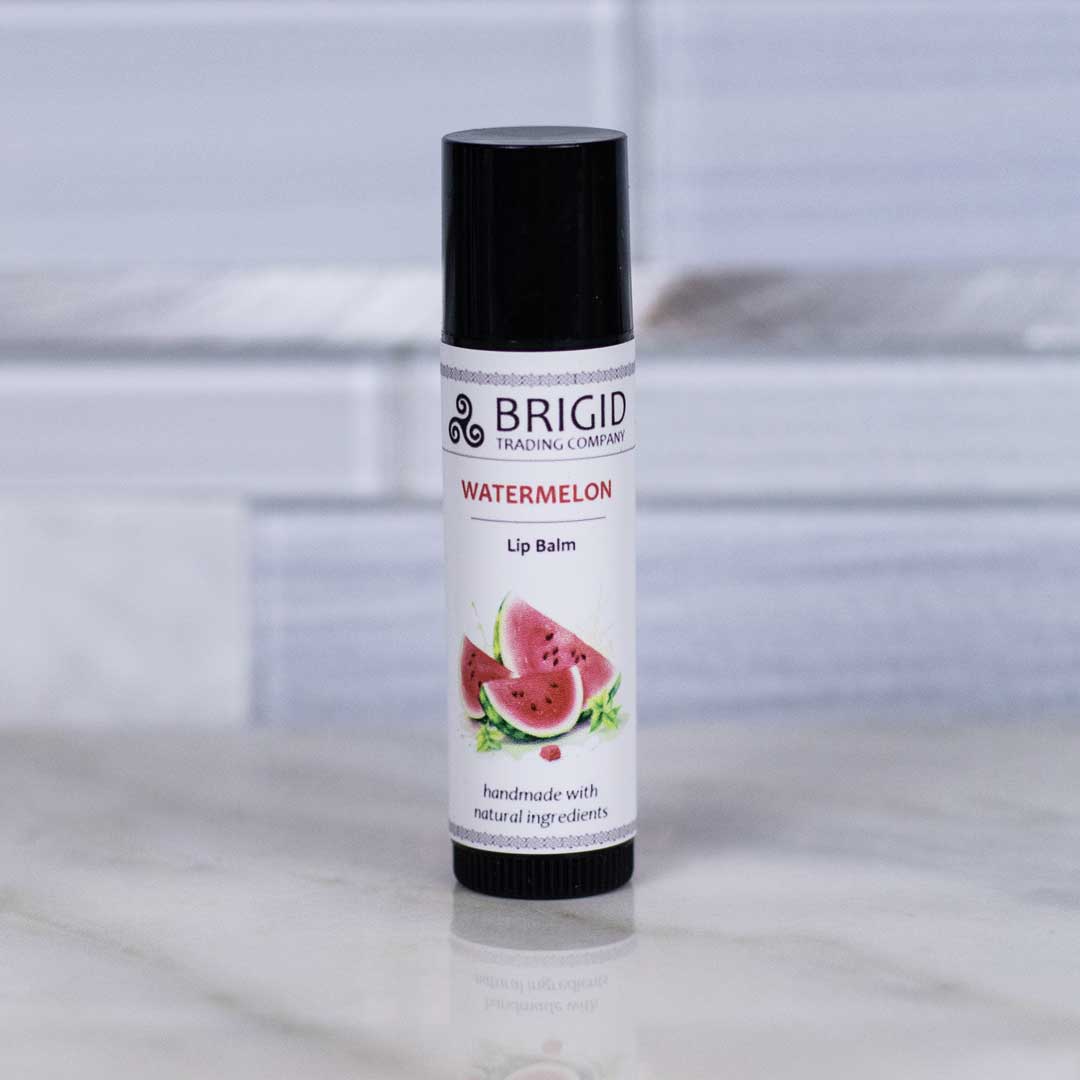 watermelon natural lip balm by brigid trading company llc kitsap county washington state natural lip balm jojoba oil